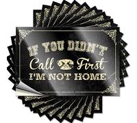 Calcomanías personalizadas para decoración de entrada, vaso impermeable con texto en inglés "If You Didn't Call First I'm Not Home" para Hydro Flask | Calcomanías de vinilo feministas para jugadores