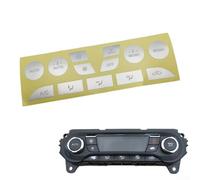 Calcomanías plateadas para reparación de botones de aire acondicionado para Ford Focus 1999-2005, calcomanía de vinilo con letras blancas para restaurar los controles desteñidos