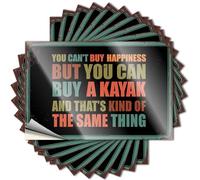 Calcomanías positivas, parachoques para profesor, no puedes comprar felicidad, pero puedes comprar un kayak, decoración de dormitorio (8 x 12 cm)