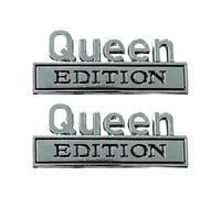 Calcomanías Queen para Autos | 2 Piezas Impermeables de Metal 3D para Automóvil,Diseño Edición Queen para Automóvil | para Camiones SUV Motocicleta Coche Ventana Puerta Panel Trasero