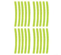 Calcomanías reflectantes automotrices para cubo de rueda y pared lateral de neumáticos para apoyar los estándares de seguridad pasiva (amarillo fluorescente)