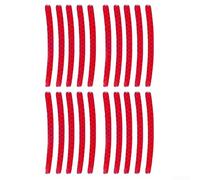 Calcomanías reflectantes automotrices para cubo de rueda y pared lateral de neumáticos para apoyar los estándares de seguridad pasiva (rojo)