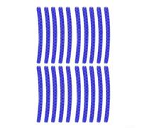 Calcomanías reflectantes automotrices para cubo de rueda y pared lateral de neumáticos para apoyar los estándares de seguridad pasiva (azul)
