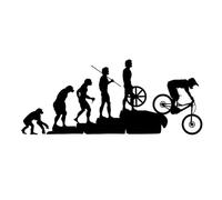 Calcomanías reflectantes de evolución humana divertida para bicicleta MTB, coche, vehículo