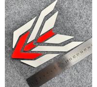 Calcomanías reflectantes decorativas para parabrisas delantero para motocicleta y scooter con propiedades reflectantes de luz para una mejor presencia en carretera (A plateado+rojo)