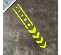 Calcomanías reflectantes en diseño de flechas de estrella para motocicleta, coche, scooter, uso exterior, PET resistente al aceite y ácido suave (B amarillo)