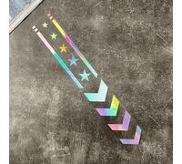 Calcomanías reflectantes en diseño de rayas de flecha de estrella para motocicleta, coche, scooter, uso exterior, PET resistente al aceite y ácido suave (B Optical Maser)
