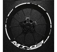 Calcomanías Ruedas Adhesivos para Llantas De Motocicleta para Yamaha MT-03 MT03 MT 03: Reflectantes para, Juego Cintas Adhesivas Completo Llanta Adesivos Moto(Color 2)