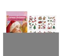 Calcomanías Temporales - 6 Unidades Pegatinas Navideñas Brazos Cara,Decoración Divertida Santa Reno Copo de Nieve Impermeables para Fiestas Decoración Corporal Ojos Rostro Niñas Niños Regalos