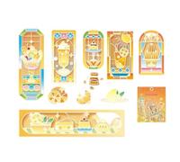 Calcomanías transparentes para álbumes de recortes, calcomanías temáticas de de té, calcomanías estéticas transparentes para diseños creativos, detalles decorativos de papelería, suministros de