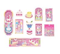 Calcomanías transparentes para álbumes de recortes, calcomanías temáticas de de té, calcomanías para álbumes de recortes, para papelería, álbum de fotos, marco de fotos, computadora, cuaderno