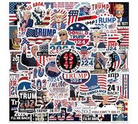 Calcomanías troqueladas de Donald Trump para portátiles, teléfonos, fundas de teléfono, consolas, paredes, maletas, libros, consola de juegos, presidente de Estados Unidos 2025, 50 calcomanías