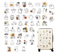 Calcomanías vintage - 50 pegatinas fantasmas para , calcomanías de vinilo no repetidas, impermeables, diseños , para botellas de agua, para bicicletas, planificadores, 5,43 x 6 cm