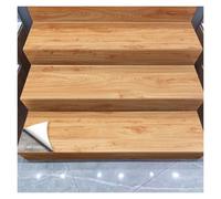 Calcomanías vintage de PVC con grano de madera para escaleras, calcomanías para pelar y pegar para peldaños y elevadores de escaleras elegantes (natural, 30 cm x 15 m)