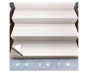 Calcomanías vintage de PVC con grano de madera para escaleras, calcomanías para pelar y pegar para peldaños y elevadores elegantes (beige, 20 cm x 50 m)