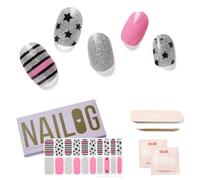 Calcomanías y Autoadherentes para Uñas, 20Pcs Semi Cured Nail Polish Stickers, Envolturas de uñas de Larga Duración para Mujeres con Acabado de Gel Suave, Kit de Tiras de Nail Art, A Rock Song