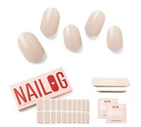 Calcomanías y Autoadherentes para Uñas, 20Pcs Semi Cured Nail Polish Stickers, Envolturas de uñas de Larga Duración para Mujeres con Acabado de Gel Suave, Kit de Tiras de Nail Art, Glimmer