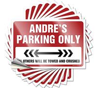 Calcomanías y calcomanías de casco duro Andre's Parking Only Funny Sticker 10 piezas calcomanía parachoques divertida decoración de bar (tamaño: 12 x 18 cm)