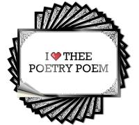 Calcomanías y calcomanías de poema de poesía para coche, 8 x 12 cm