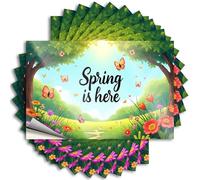 Calcomanías y calcomanías para caja de herramientas, la primavera ha llegado con flores vibrantes y mariposas aleteando. 10 calcomanías para decoración de garaje para hombres, calcomanías para