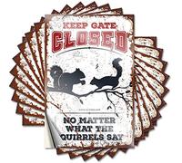 Calcomanías y calcomanías para caja de herramientas, mantienen la puerta cerrada, no importa lo que digan las ardillas, calcomanías divertidas para parabrisas de automóviles (8 x 12 cm)