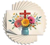 Calcomanías y calcomanías para coche, arreglo floral con versículo de la Biblia, 10 unidades, calcomanías antiBiden, letreros divertidos para cueva de hombre (8 x 12 cm)