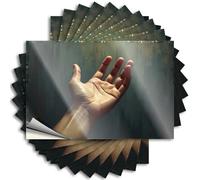 Calcomanías y calcomanías para coche con la mano delante de fondo abstracto, 10 unidades, calcomanías para casco duro y calcomanías divertidas para parachoques (6 x 9 cm)
