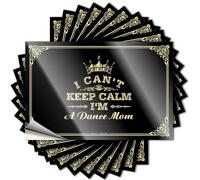Calcomanías y calcomanías para coche con texto en inglés "I Can't Keep Calm I'm A Dance Mom", calcomanías en blanco y negro para adultos (6 x 9 cm)