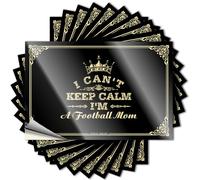 Calcomanías y calcomanías para coche con texto en inglés "I Can't Keep Calm I'm A Football Mom", calcomanías para coches familiares (8 x 12 cm)