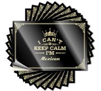 Calcomanías y calcomanías para coche con texto en inglés "I Can't Keep Calm I'm Mexican", 8 x 12 cm