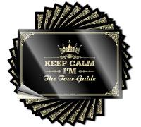 Calcomanías y calcomanías para coche con texto en inglés "Keep Calm I'm The Tour Guide", con texto en inglés "Keep Calm I'm The Tour Guide", 12 x 18 cm