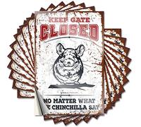 Calcomanías y calcomanías para coche con texto en inglés "Keep Gate Closed No Matter What The Chinchilla Say Funny Sticker 10 Pcs Race Car Stickers and Decals Car Stickers" (6 x 9 cm)