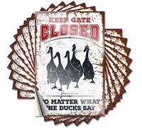 Calcomanías y calcomanías para coche con texto en inglés "Keep Gate Closed No Matter What The Ducks Say Funny Sticker 10 Pcs Race Car Stickers and Stickers (12 x 18 cm)