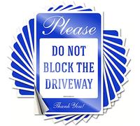 Calcomanías y calcomanías para coche con texto en inglés "Please Do Not Block The Driveway" (6 x 9 cm)