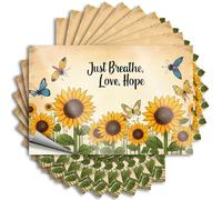 Calcomanías y calcomanías para coche, girasoles y mariposas: Just Breathe, Love, Hope, 10 unidades, calcomanías anti Biden, letreros divertidos para cueva de hombre (8 x 12 cm)