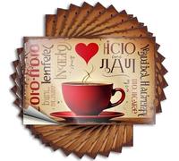 Calcomanías y calcomanías para coche Love Your Coffee: A Global Celebration, 10 unidades, calcomanías anti Biden, letreros divertidos para la cueva del hombre (12 x 18 cm)