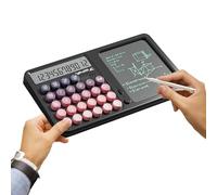 Calculadora - ABS 15 x 26,3 cm | calculadora para el hogar | Herramienta de cálculo | Con bloc de notas, tablero de redacción de escritura a mano, pantalla grande, protección ocular para estudiantes