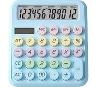 Calculadora Avizar TX-03704 12 dígitos Azul Macaron Solar y Pilas