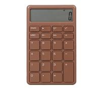 Calculadora Básica, Mini Calculadora de Tamaño de Bolsillo de Estilo Retro, Calculadora de Escritorio con Teclas Transparentes para Oficina, Escuela, Hogar y Uso Comercial (Marrón)