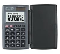 Calculadora Básica MITSAI Com Tampa Negro (8 dígitos)