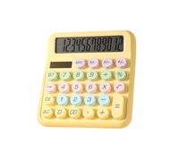 calculadora, calculadora estética de escritorio de 12 dígitos con botones redondos de sensación mecánica, calculadora electrónica Kawaii con energía solar para oficina, escuela, regalo