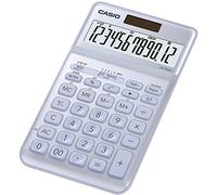 Calculadora Casio JW-200SC-BU Función de Cambio de divisa cálculo de impuestos Placa Frontal metálica Pantalla de inclinación Ajustable Solar y a Pilas