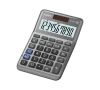 Calculadora CASIO MS-100FM escritorio 10 dígitos batería solar metálica