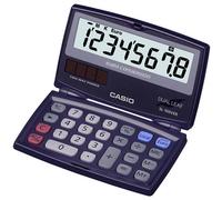 Calculadora Casio SL-100VER bolsillo 8 dígitos pantalla inclinada azul