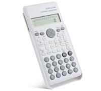 Calculadora Científica 240+ Funciones, Pantalla Natural LCD 10+2 Dígitos, Calculadora Escolar para Secundaria y Universidad, Ingeniería y Oficina (Blanco)