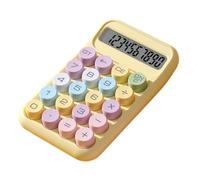 Calculadora científica Botón mecánico de 10 dígitos Pantalla LCD Linda calculadora portátil para exámenes Estudiantes de Contabilidad Material ABS 9.5x15 cm Tamaño (Amarillo)