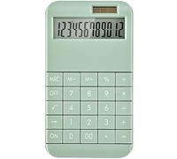 Calculadora científica, calculadora básica solar verde de 12 dígitos con pantalla LCD, diseño portátil compacto para estudiantes, oficina y uso diario de matemáticas