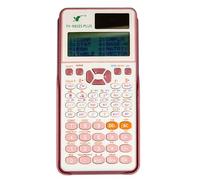 Calculadora científica Calculadora matemática Calculadora gráfica con 417 Funciones Pantalla de Matriz de Puntos HD Batería Solar de Doble Potencia 96x31 para Estudiantes, (Rosa)