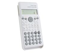 Calculadora Científica con Cubierta Protectora, Funciones Avanzadas para Secundaria, Bachillerato y Universidad, Pantalla LCD de Lectura Natural Batería Incluida Ideal para Exámenes (Blanco)