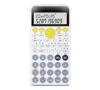 Calculadora científica de mano con batería de larga duración, pantalla LCD de 2 líneas de 10 dígitos, compacta y portátil para uso financiero, oficina, escuela, hogar, perfecta para cálculos rápidos y
